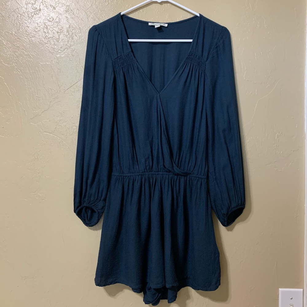 American Eagle Navy Blue Romper